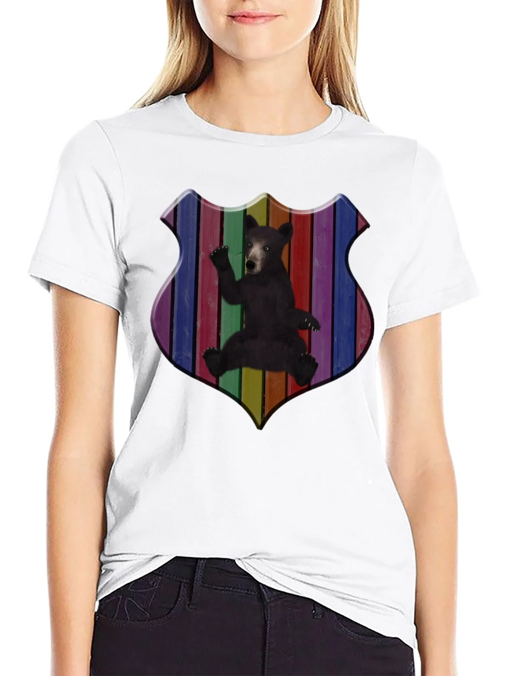 Rainbow Bear Shield Graphic T-Shirt product image 11