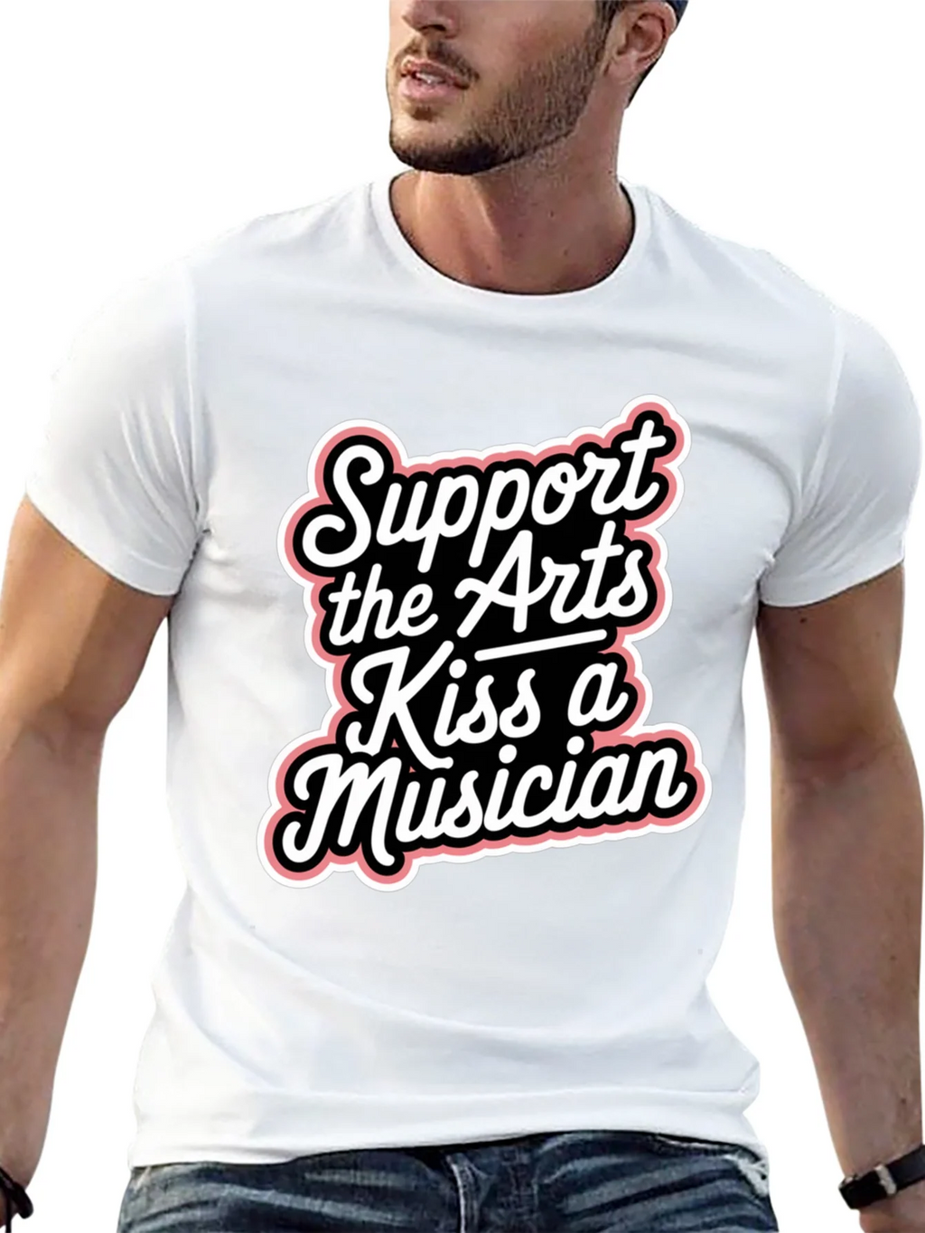 Support the Arts Kiss A Musician Graphic Tee product image 4