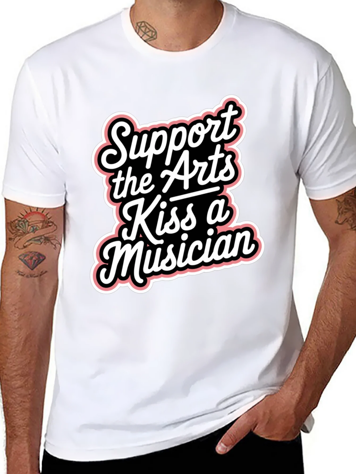 Support the Arts Kiss A Musician Graphic Tee product image 10