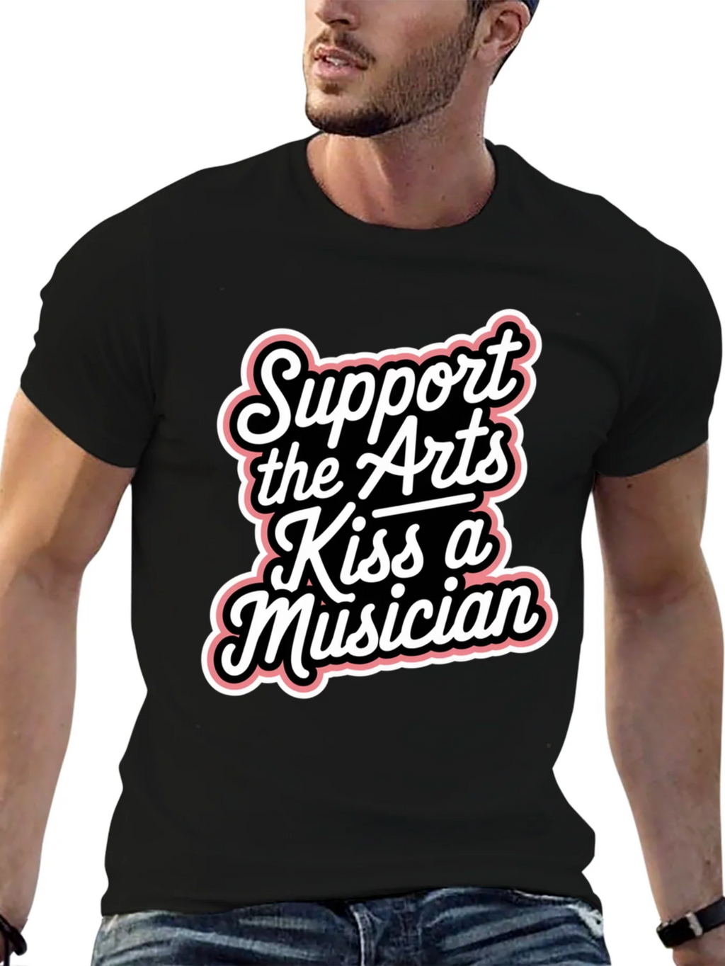 Support the Arts Kiss A Musician Graphic Tee product image 9