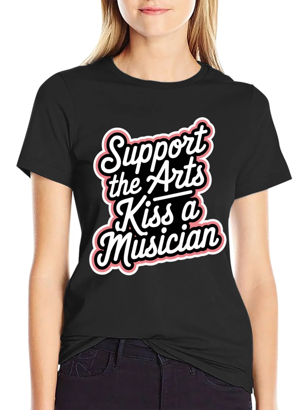 Support the Arts Kiss A Musician Graphic Tee product image 5