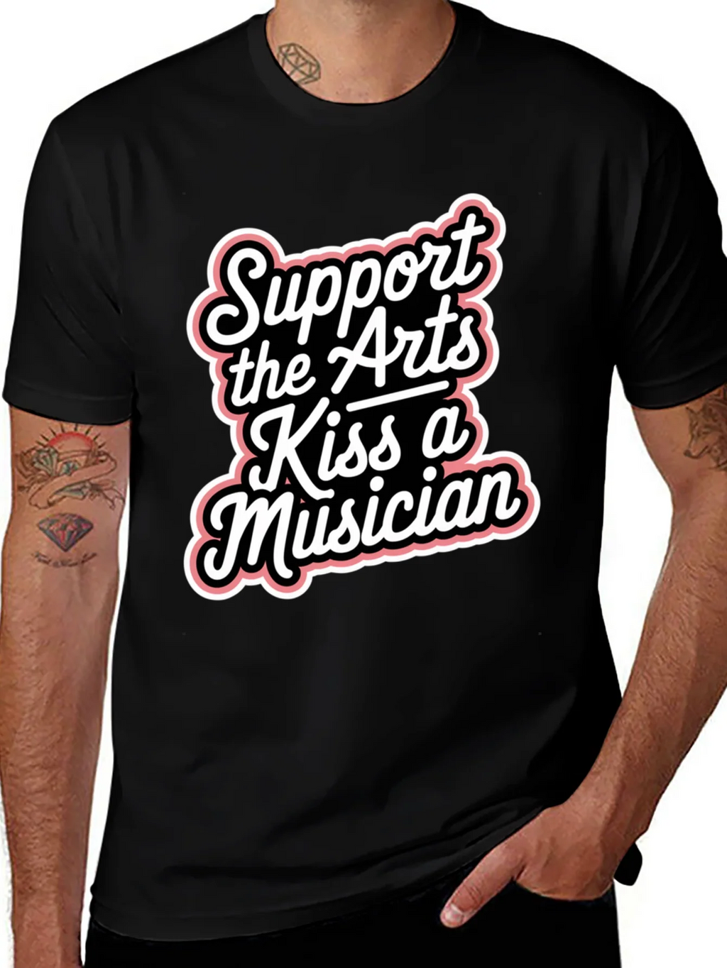 Support the Arts Kiss A Musician Graphic Tee product image 1