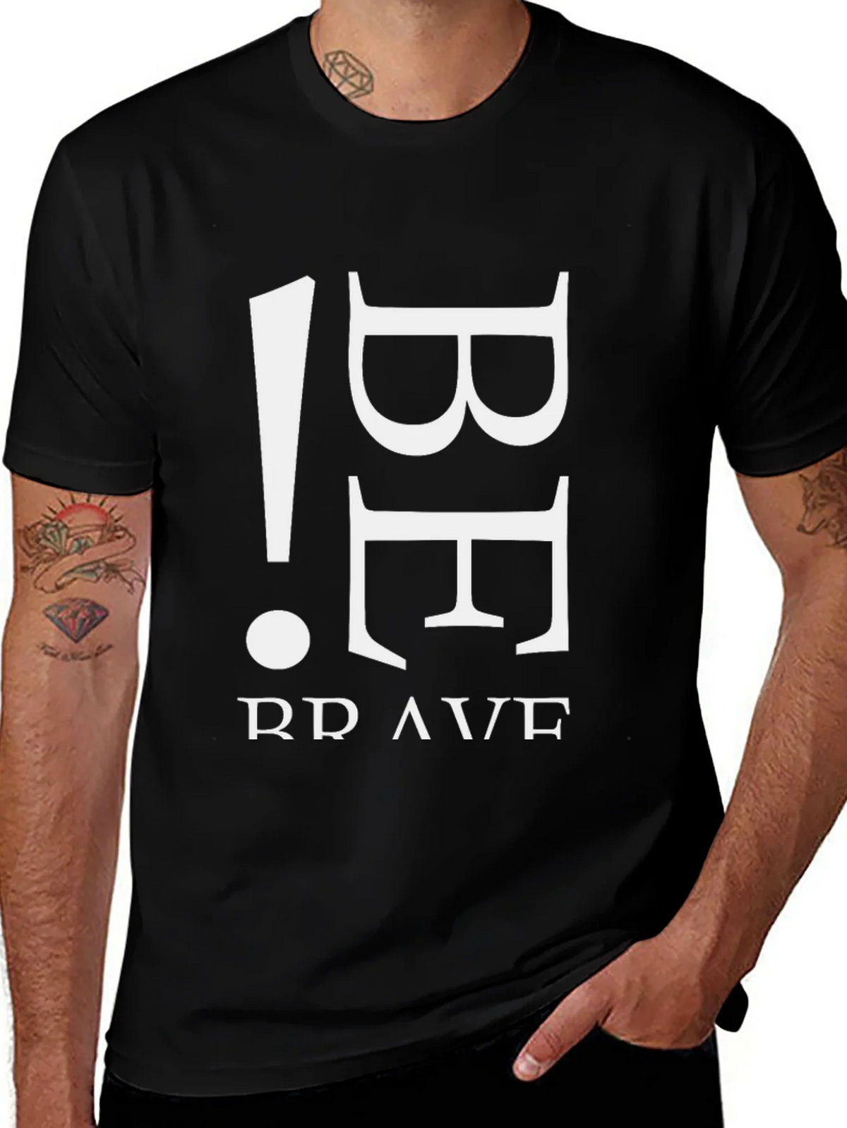 Be Brave Black Graphic Tee product image 1
