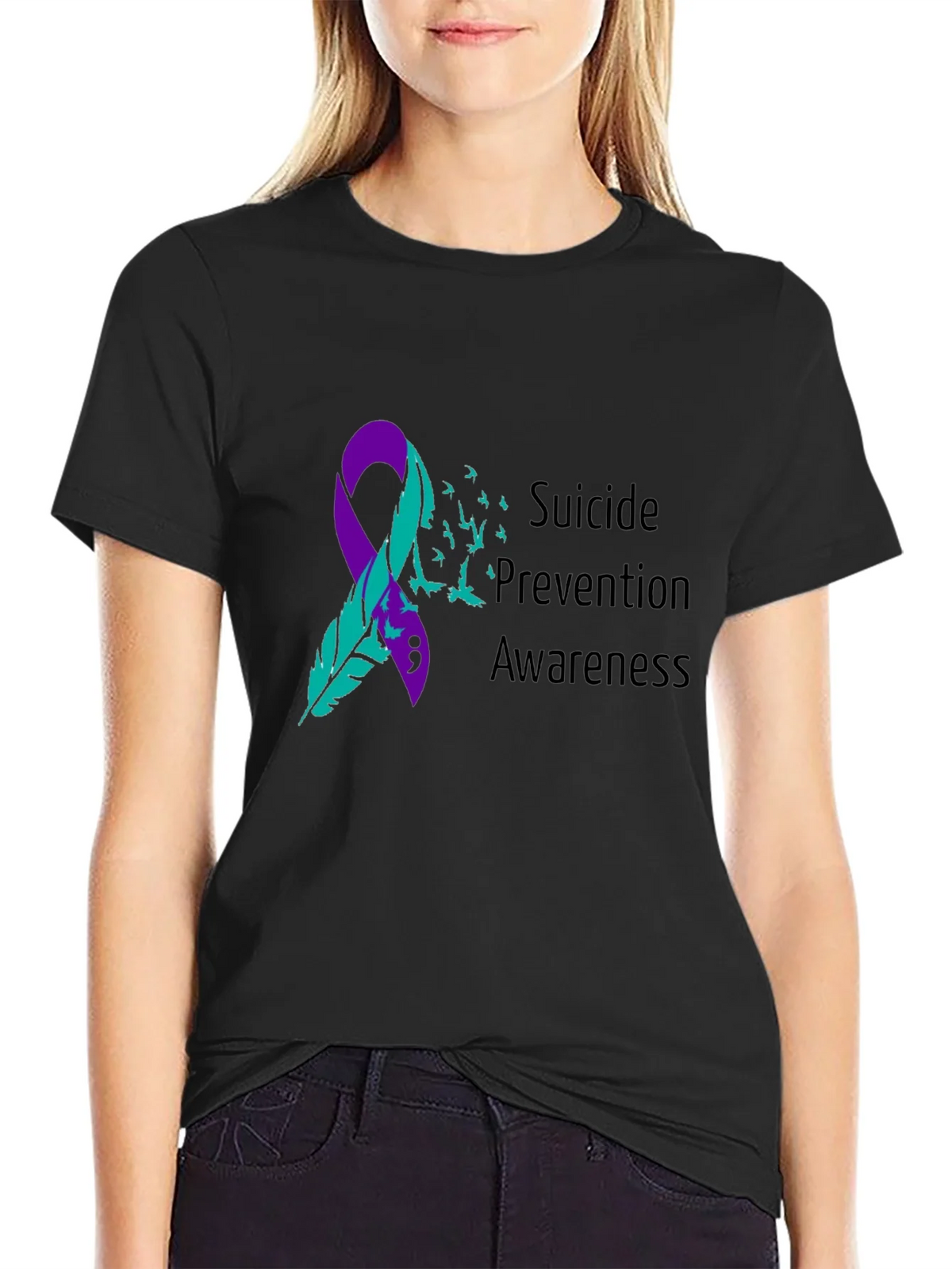 Suicide Prevention Awareness Ribbon T-Shirt product image 5