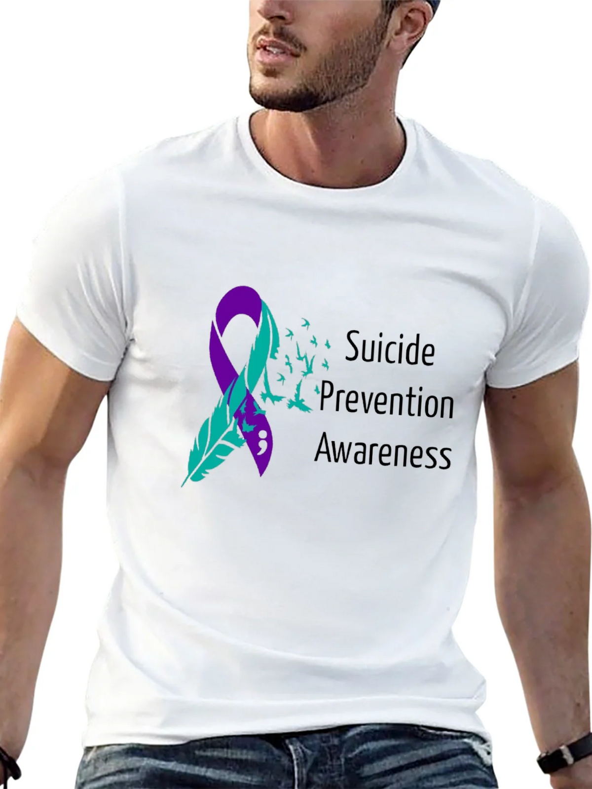 Suicide Prevention Awareness Ribbon T-Shirt product image 4