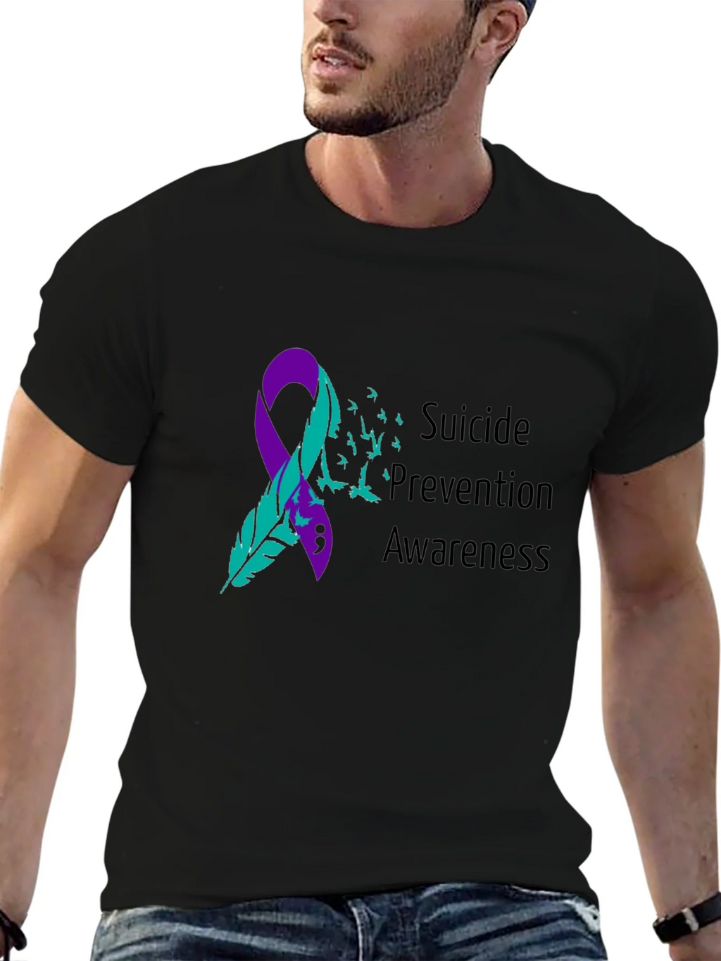 Suicide Prevention Awareness Ribbon T-Shirt product image 9