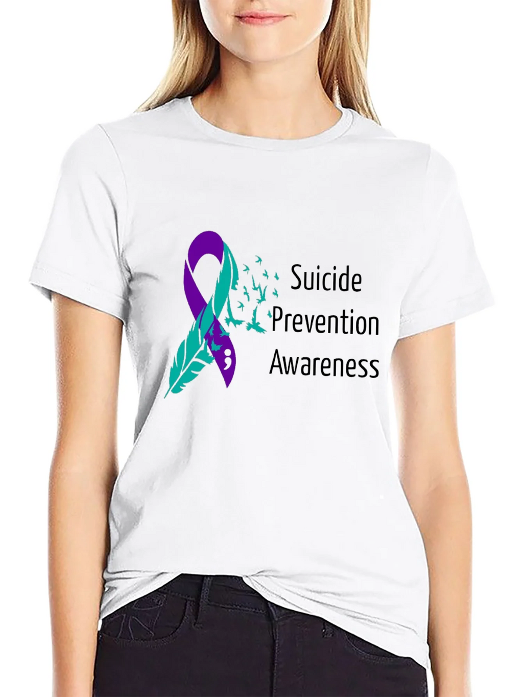 Suicide Prevention Awareness Ribbon T-Shirt product image 11