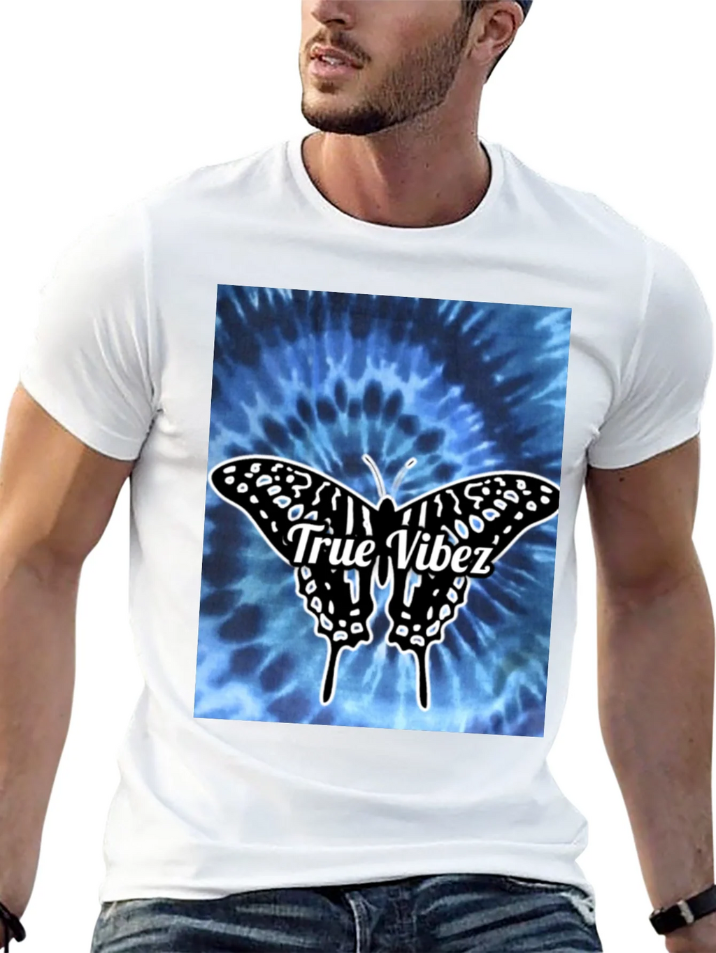 True Vibez Butterfly Tie-Dye Graphic Tee product image 4