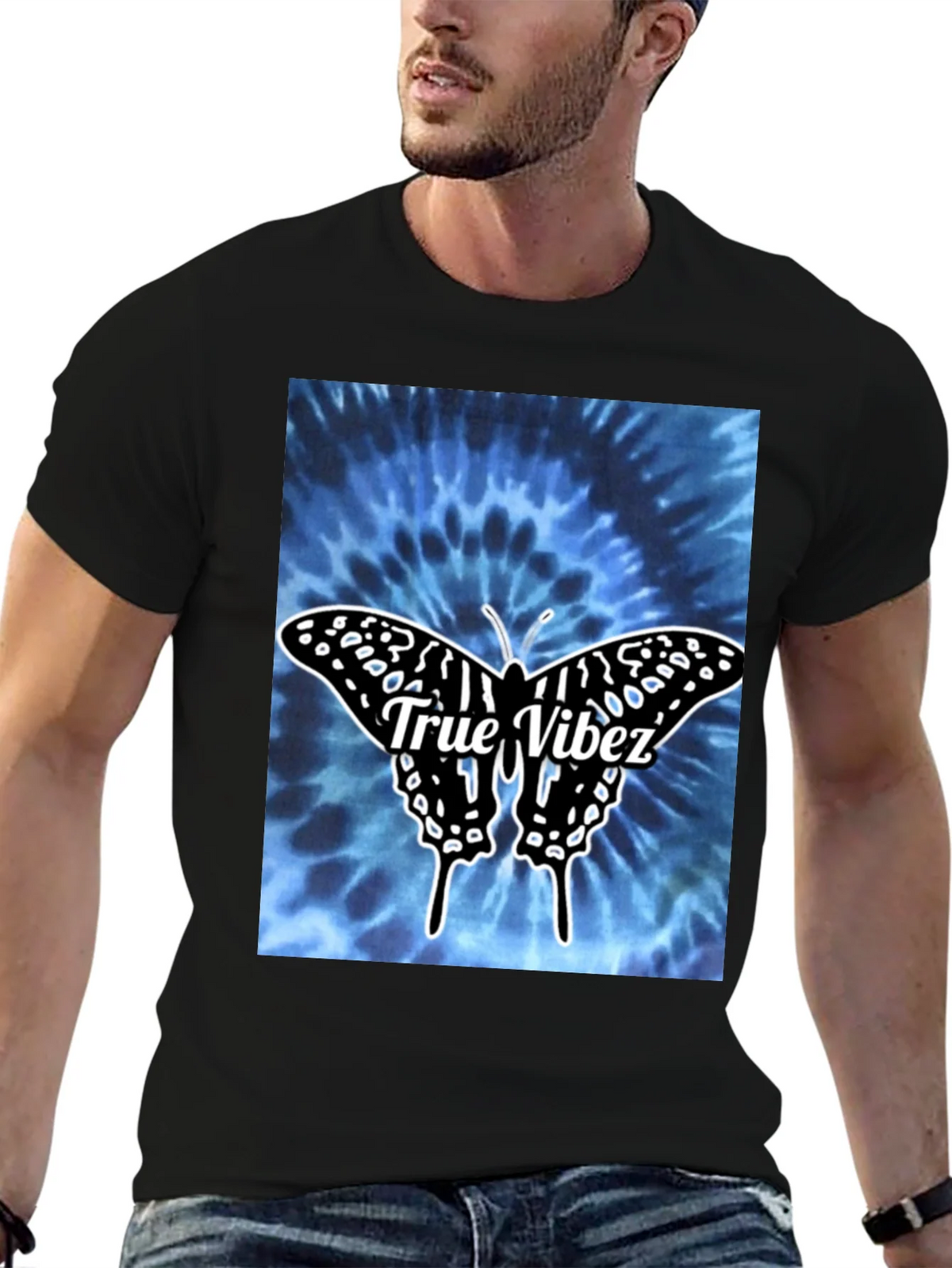 True Vibez Butterfly Tie-Dye Graphic Tee product image 9
