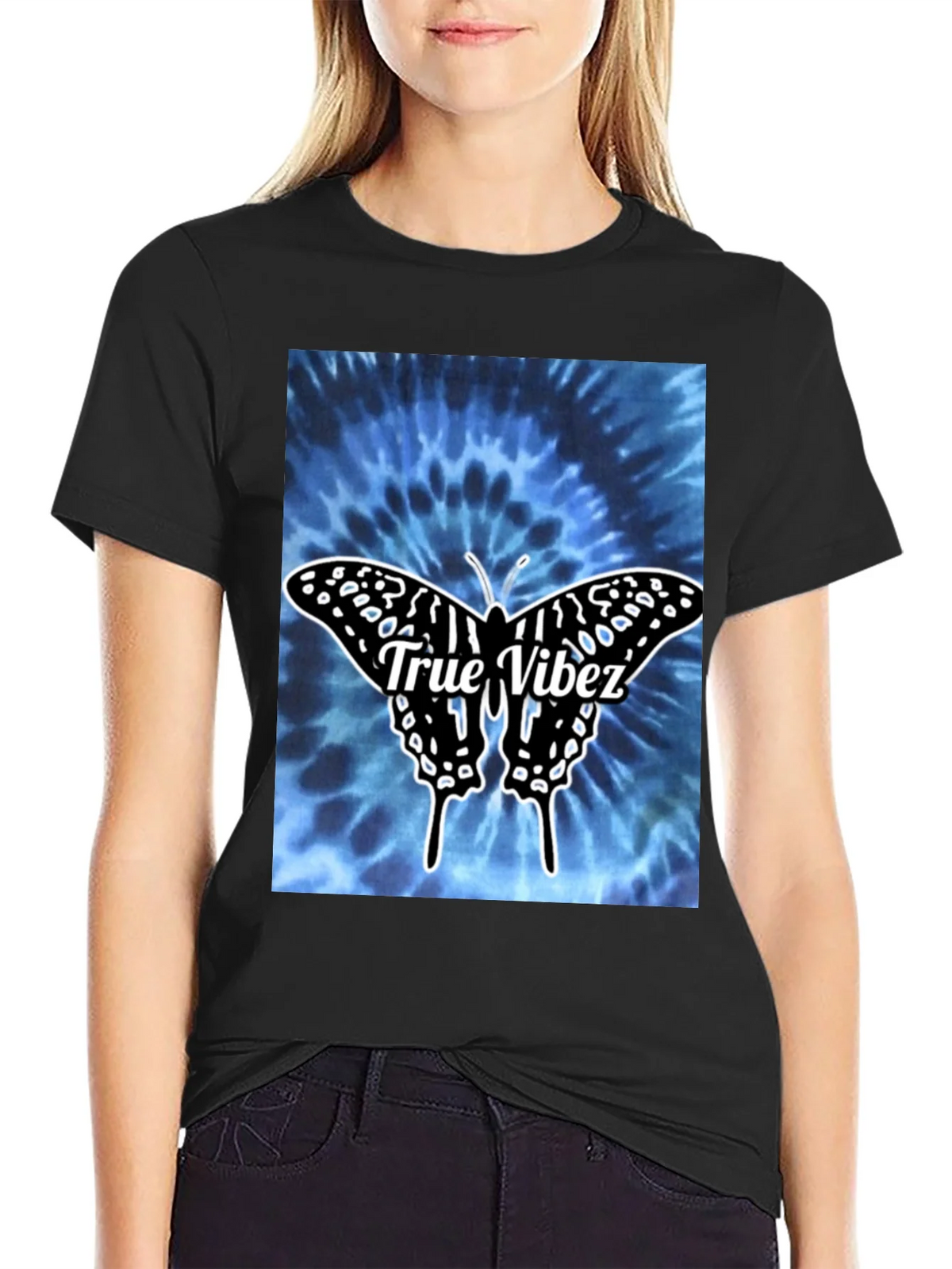 True Vibez Butterfly Tie-Dye Graphic Tee product image 5