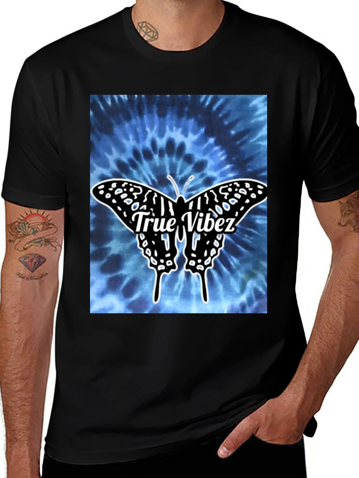True Vibez Butterfly Tie-Dye Graphic Tee product image 1