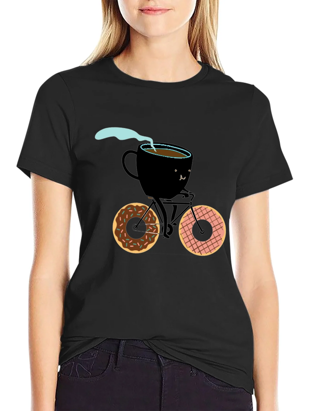 Coffee Cup Bicycle Graphic Tee