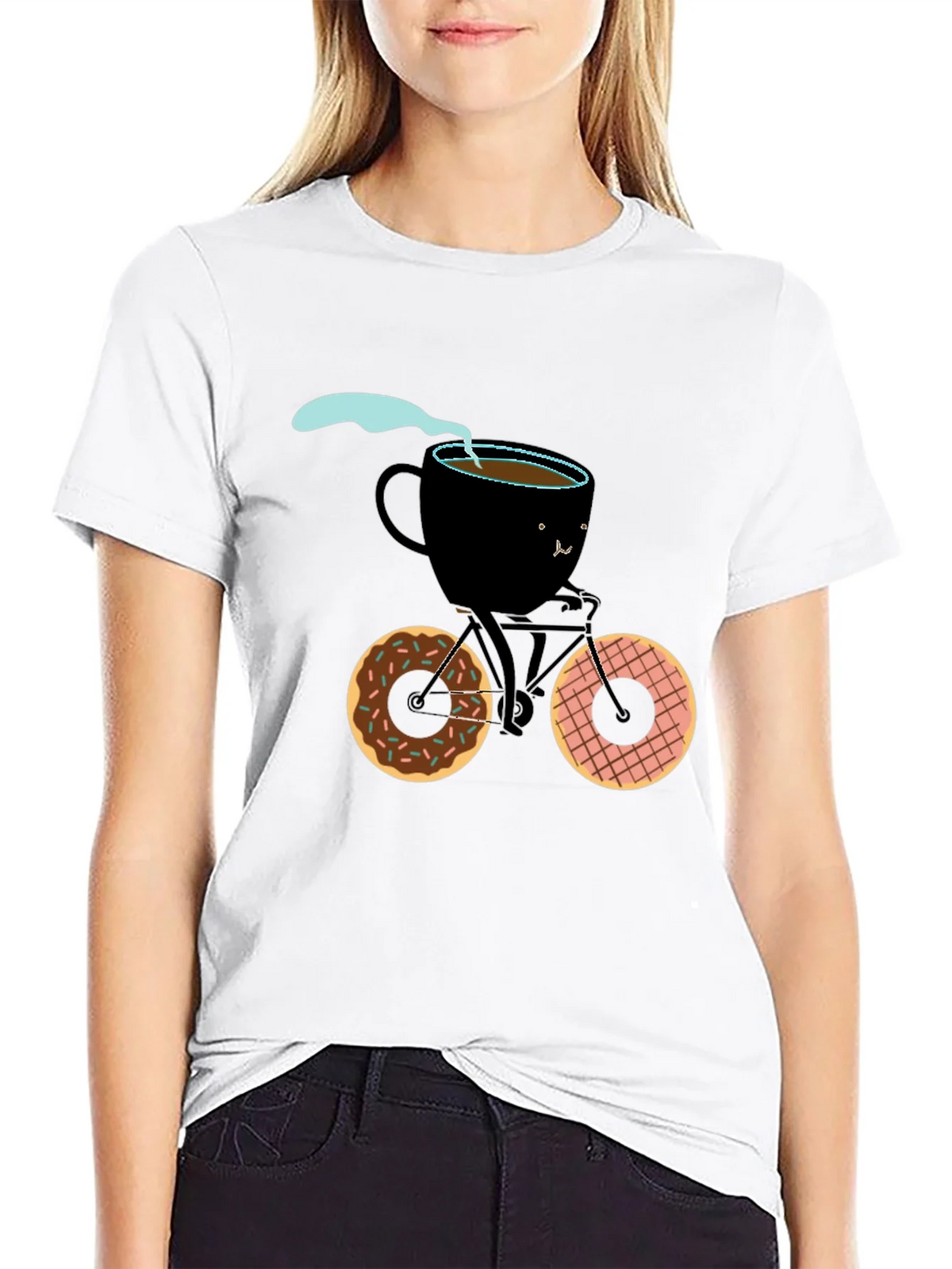 Coffee Cup Bicycle Graphic Tee