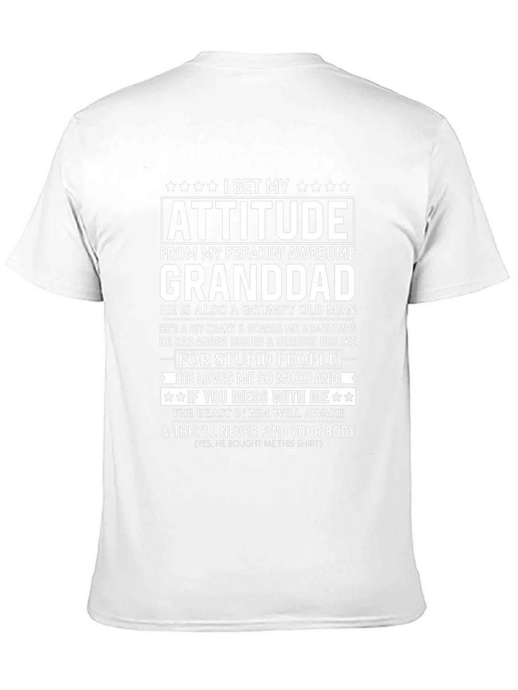 I Get My Attitude From Granddad T-Shirt product image 2