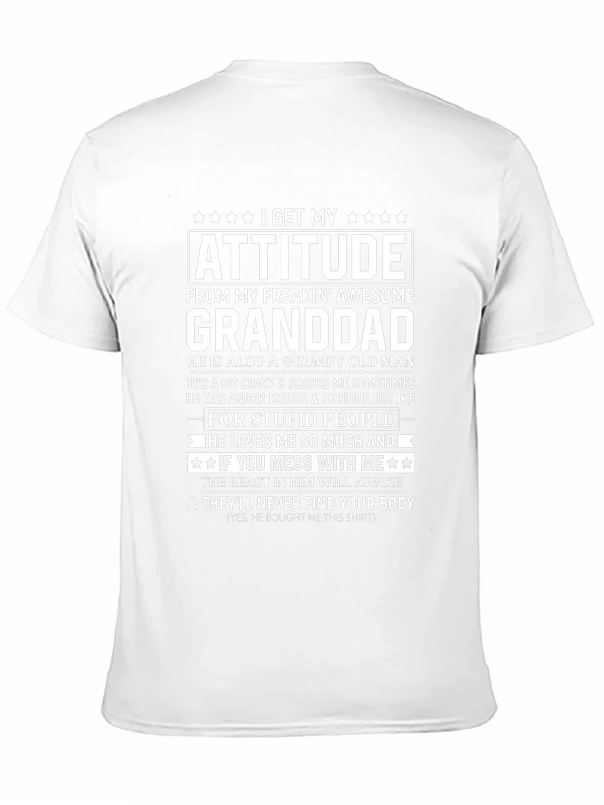I Get My Attitude From Granddad T-Shirt product image 2