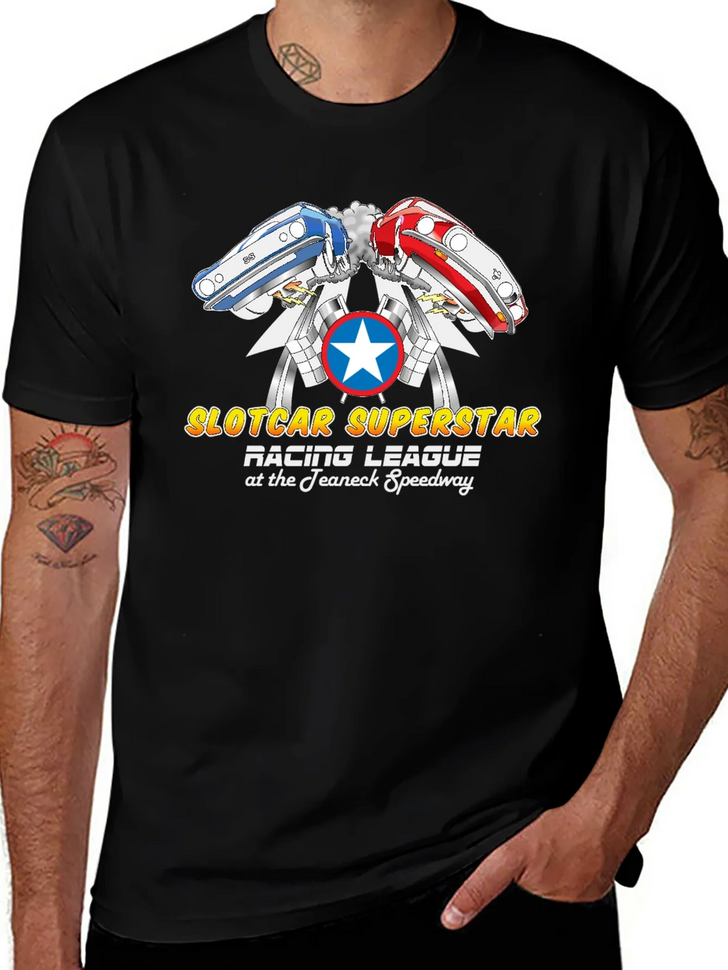 Slotcar Superstar Racing League Black T-Shirt product image 1