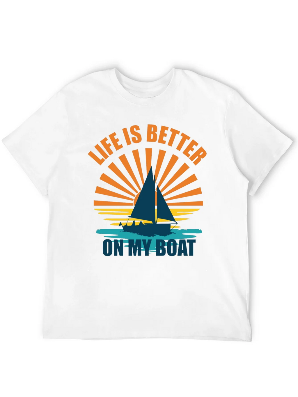 Life is Better on My Boat Graphic Tee - Sailboat T-Shirt product image 3