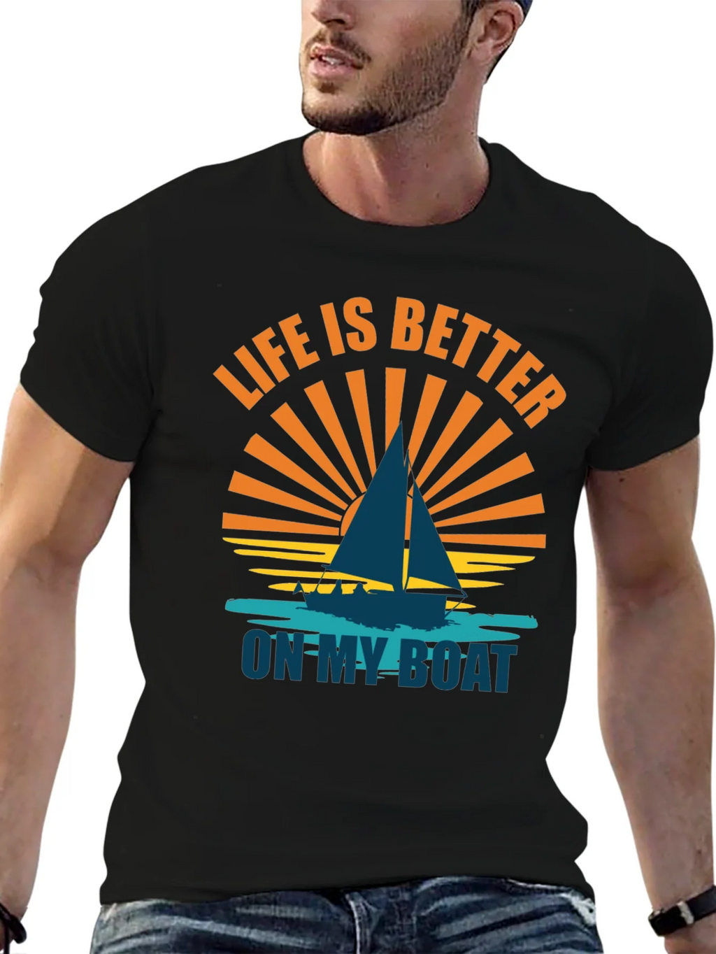 Life is Better on My Boat Graphic Tee - Sailboat T-Shirt product image 8