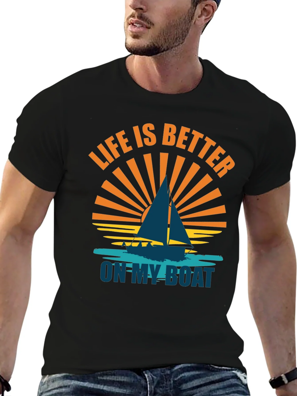 Life is Better on My Boat Graphic Tee - Sailboat T-Shirt product image 8