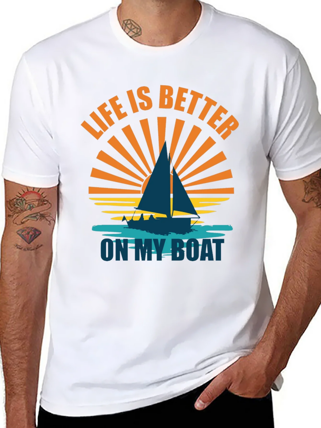 Life is Better on My Boat Graphic Tee - Sailboat T-Shirt product image 9