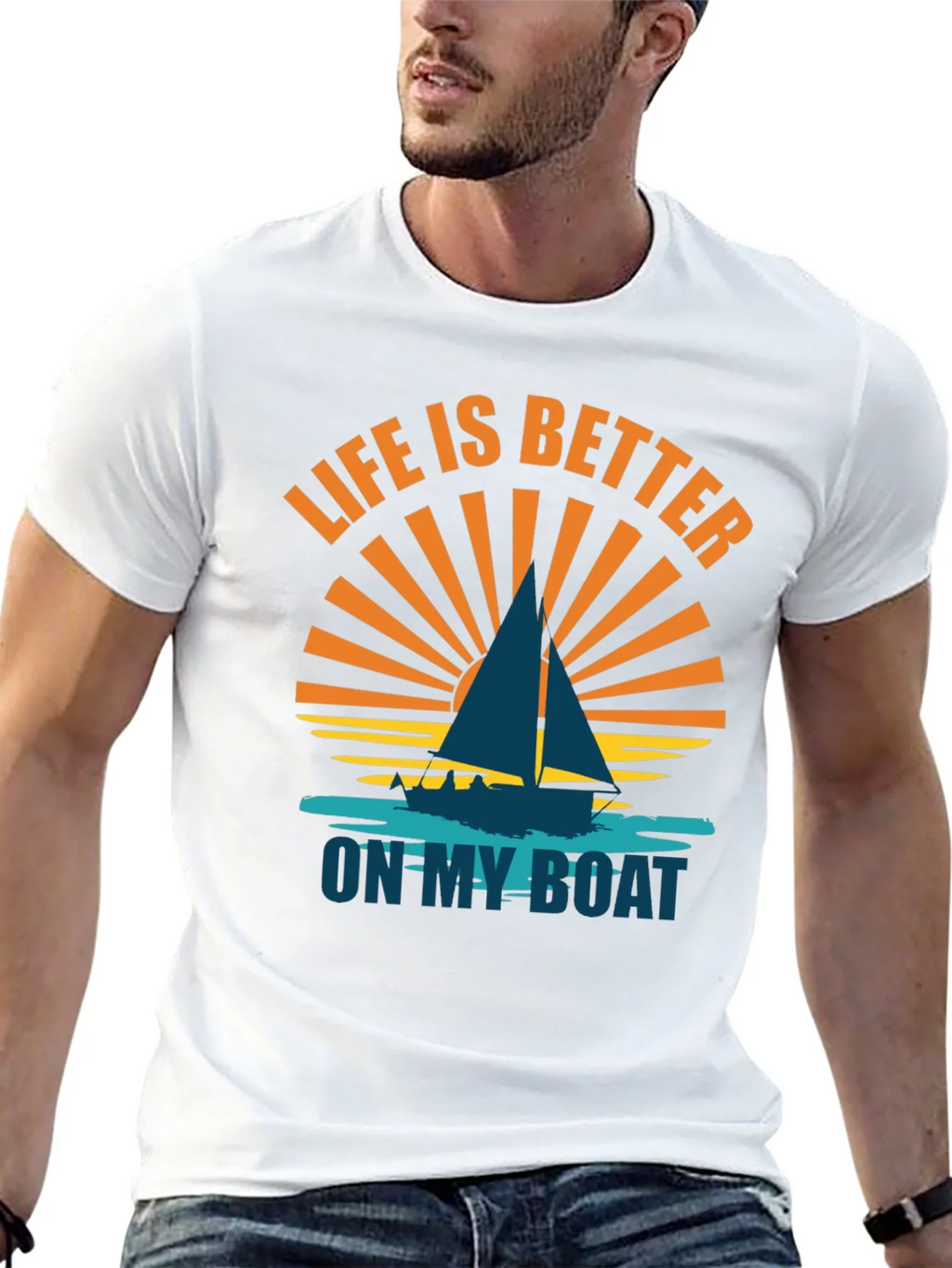 Life is Better on My Boat Graphic Tee - Sailboat T-Shirt product image 4