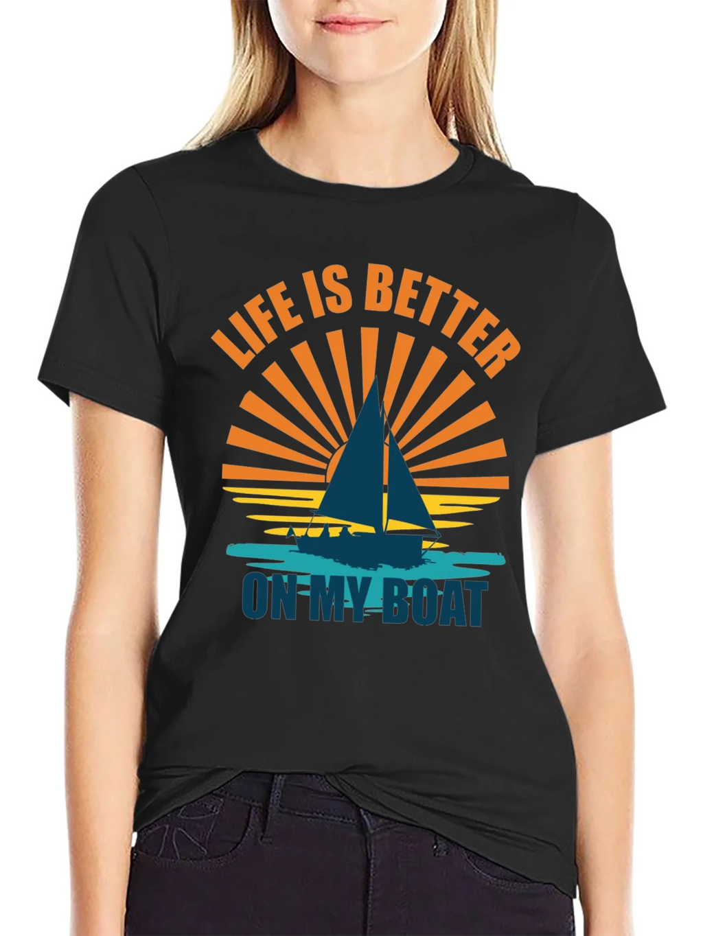 Life is Better on My Boat Graphic Tee - Sailboat T-Shirt product image 5