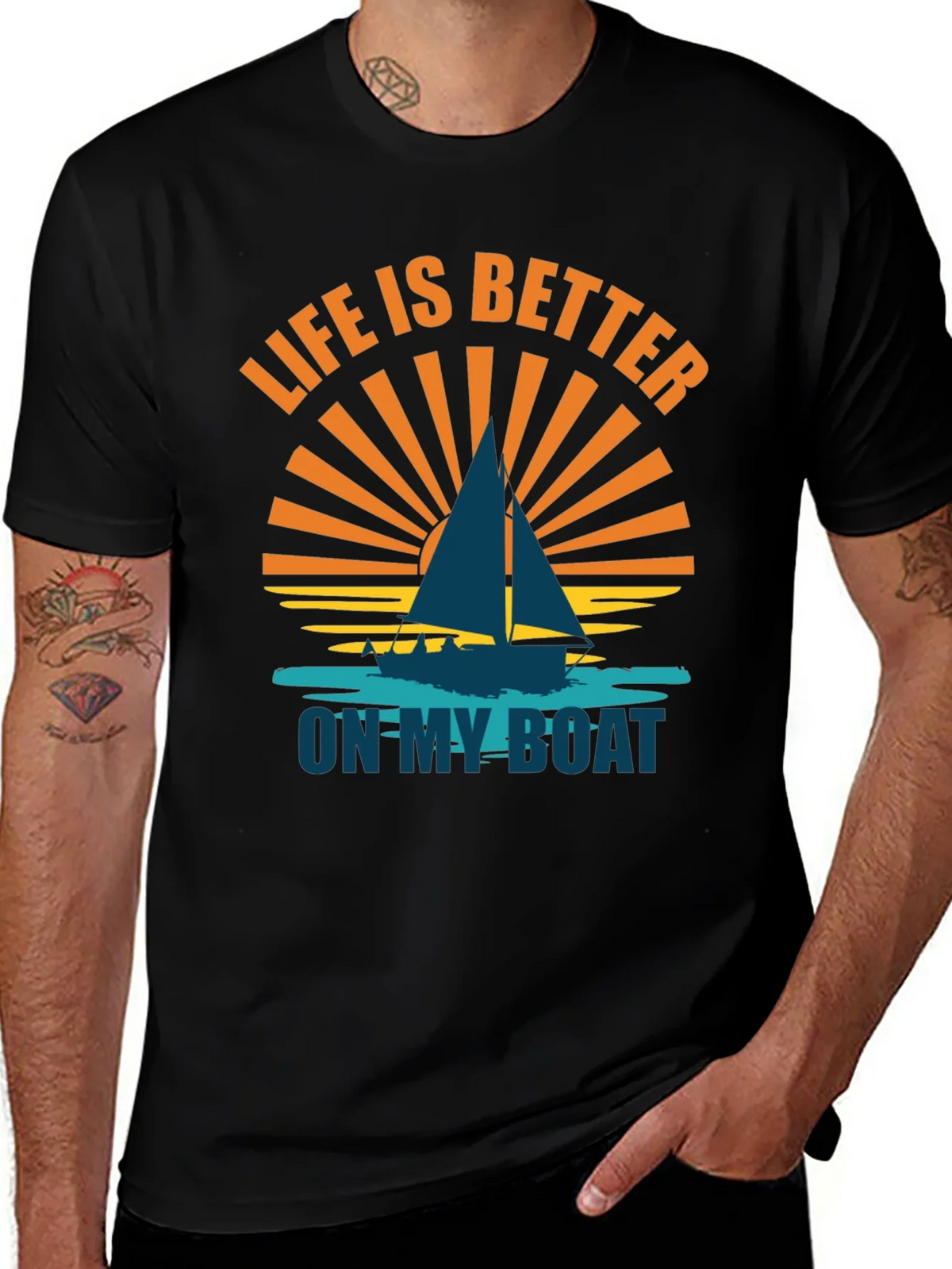 Life is Better on My Boat Graphic Tee - Sailboat T-Shirt product image 1