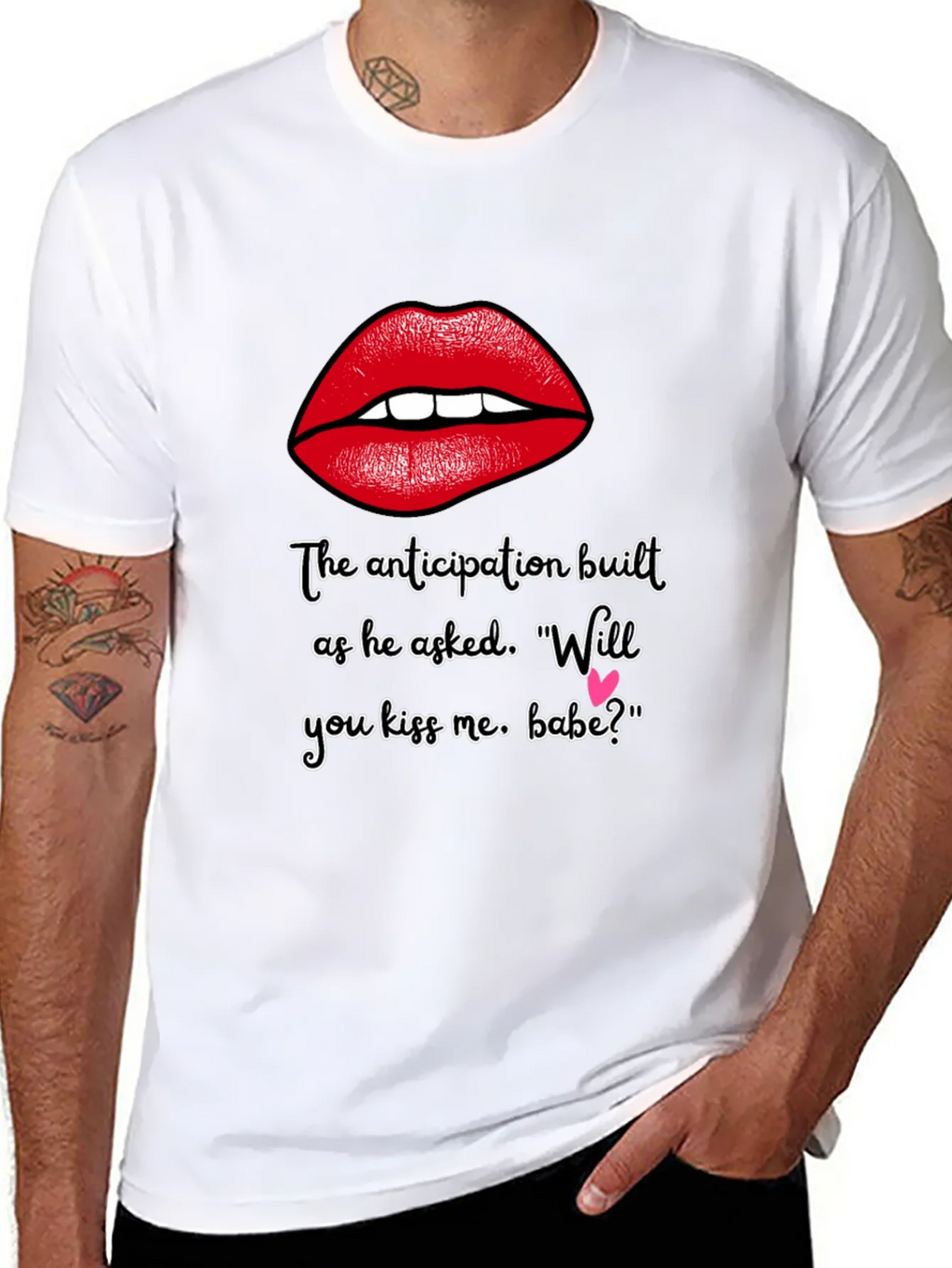 Flirty Lips T-Shirt - Will You Kiss Me Babe? product image 10