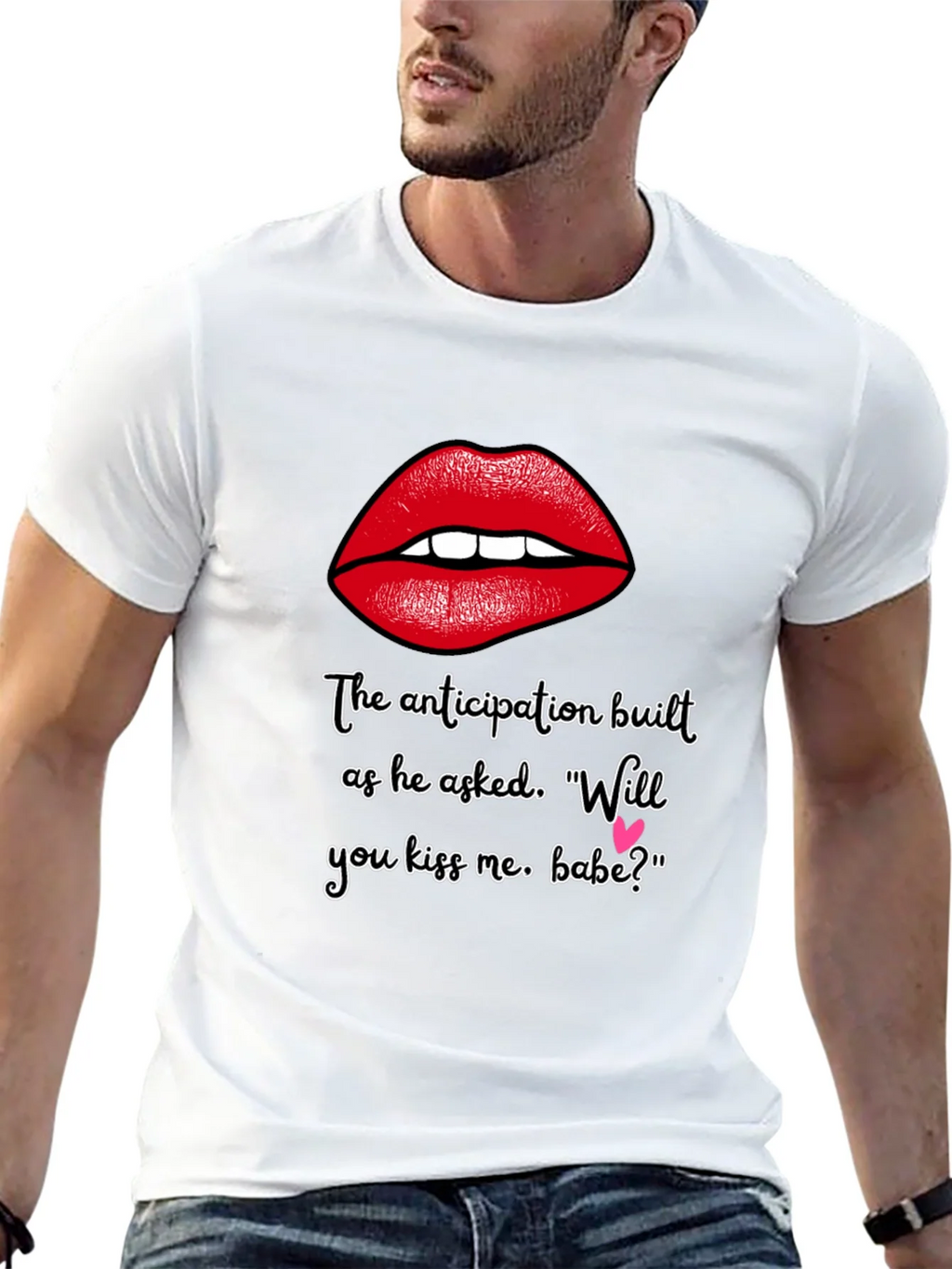 Flirty Lips T-Shirt - Will You Kiss Me Babe? product image 4