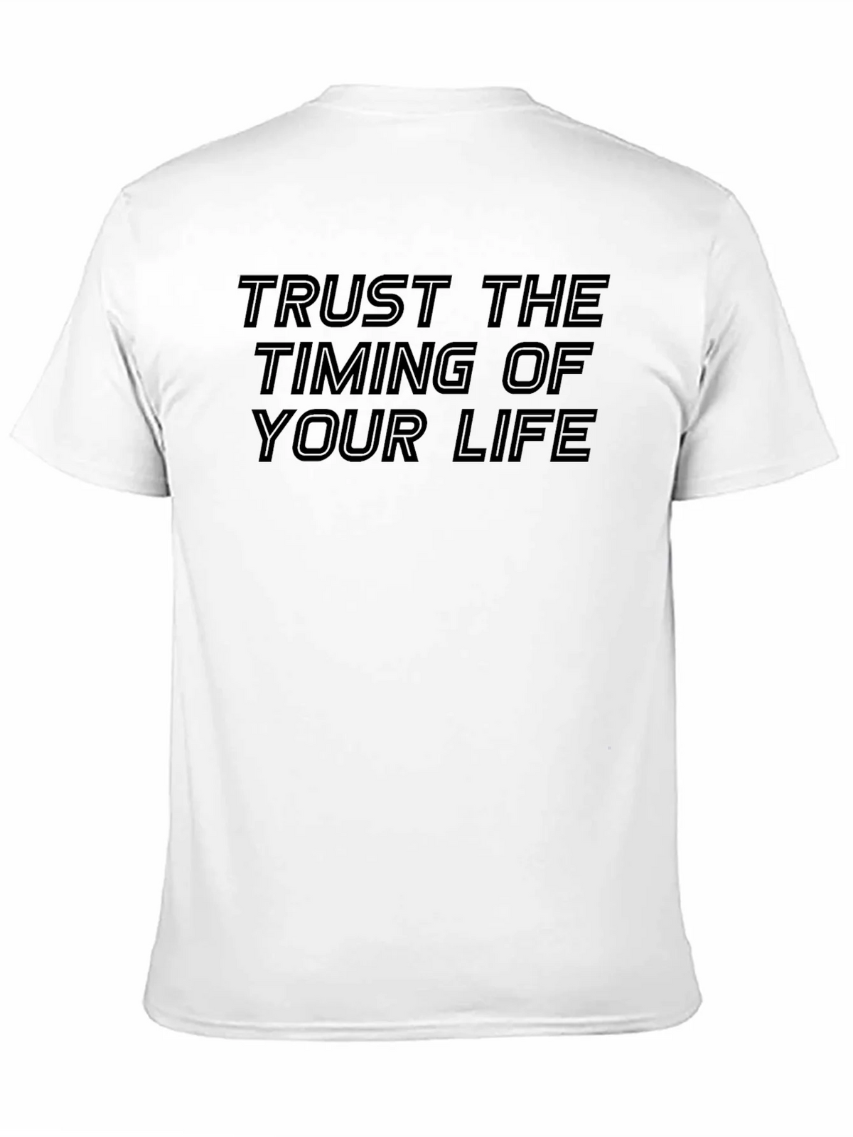 Trust The Timing Black Graphic Tee product image 2