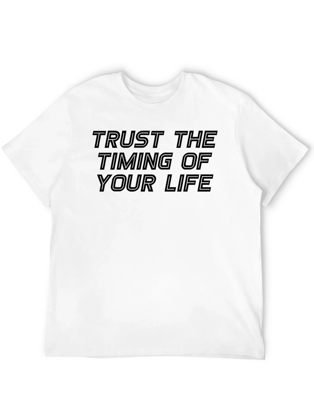 Trust The Timing Black Graphic Tee product image 3