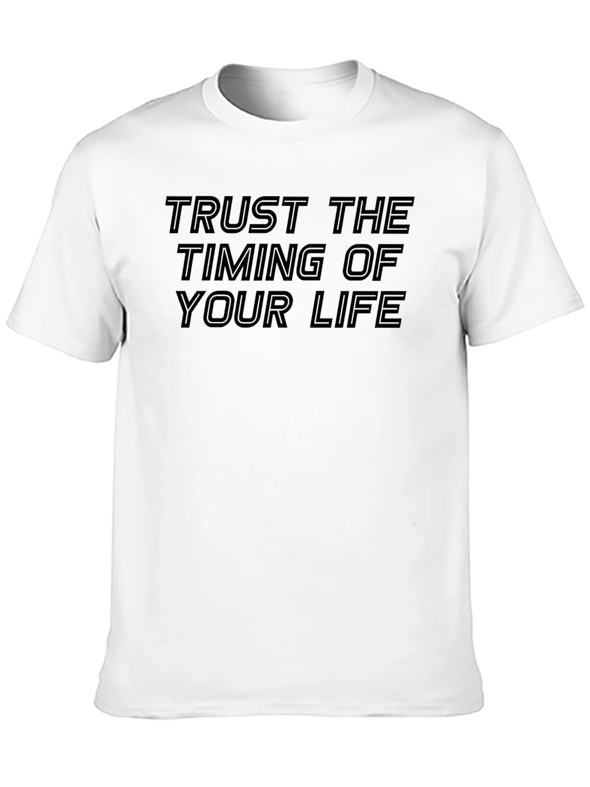 Trust The Timing Black Graphic Tee product image 12