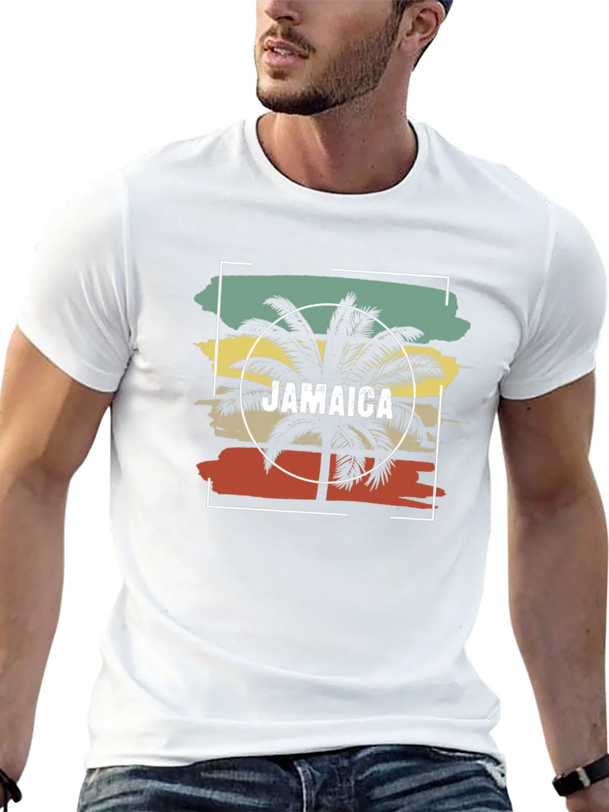 Jamaica Palm Tree T-Shirt - Retro Island Style product image 4