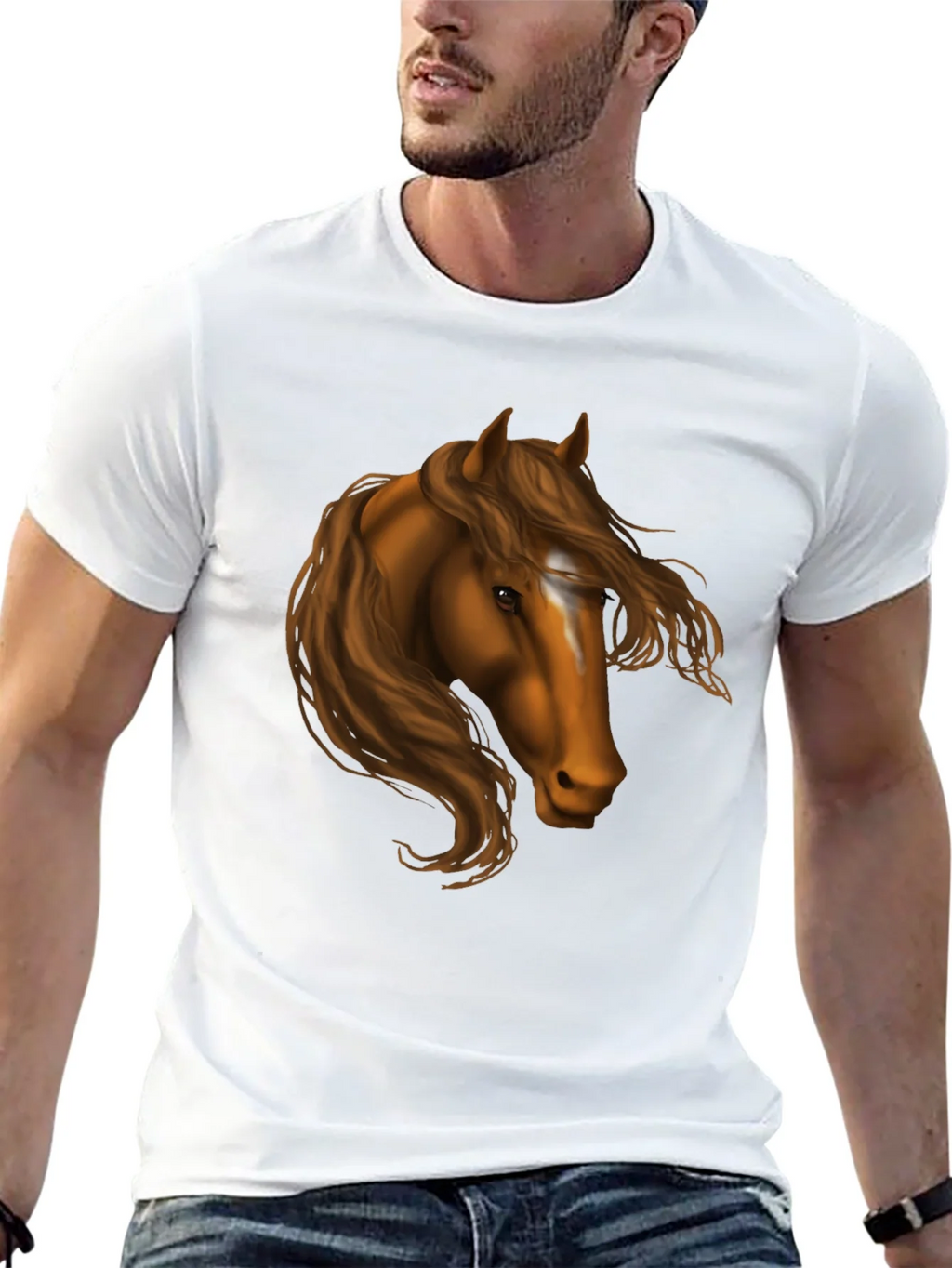 Horse Head Graphic Tee - Black T-Shirt product image 4