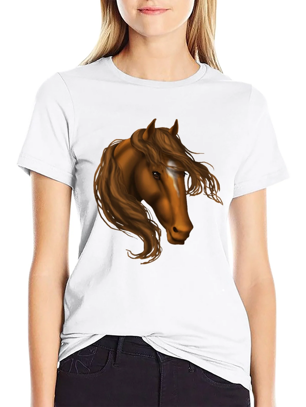 Horse Head Graphic Tee - Black T-Shirt product image 11