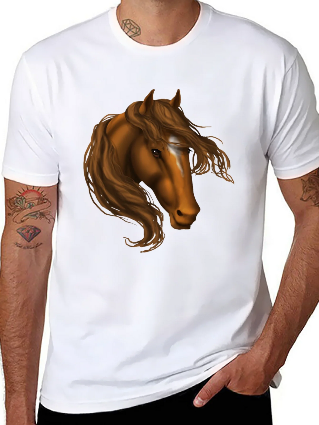 Horse Head Graphic Tee - Black T-Shirt product image 10