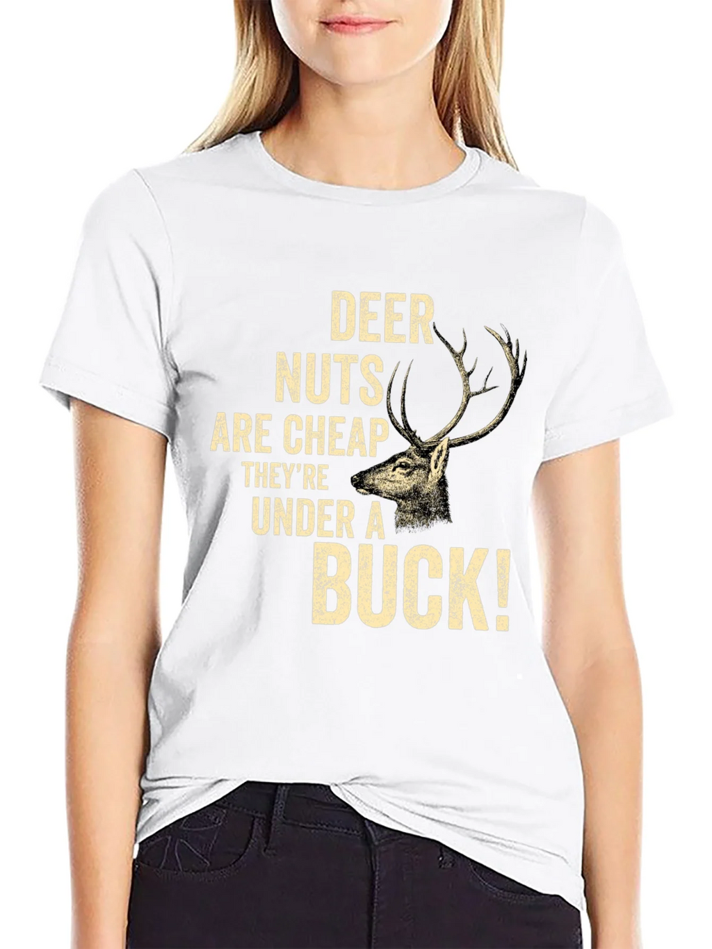 Deer Nuts Under A Buck Funny Graphic T-Shirt product image 11