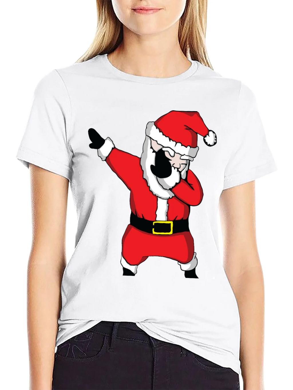 Dabbing Santa Claus Black T-Shirt product image 11