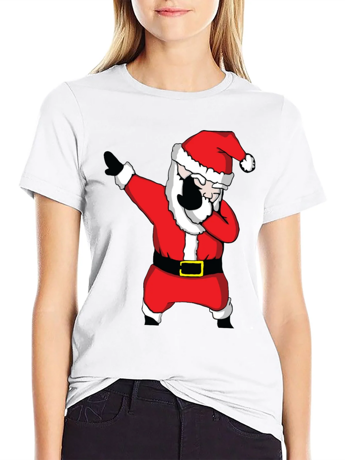 Dabbing Santa Claus Black T-Shirt product image 11