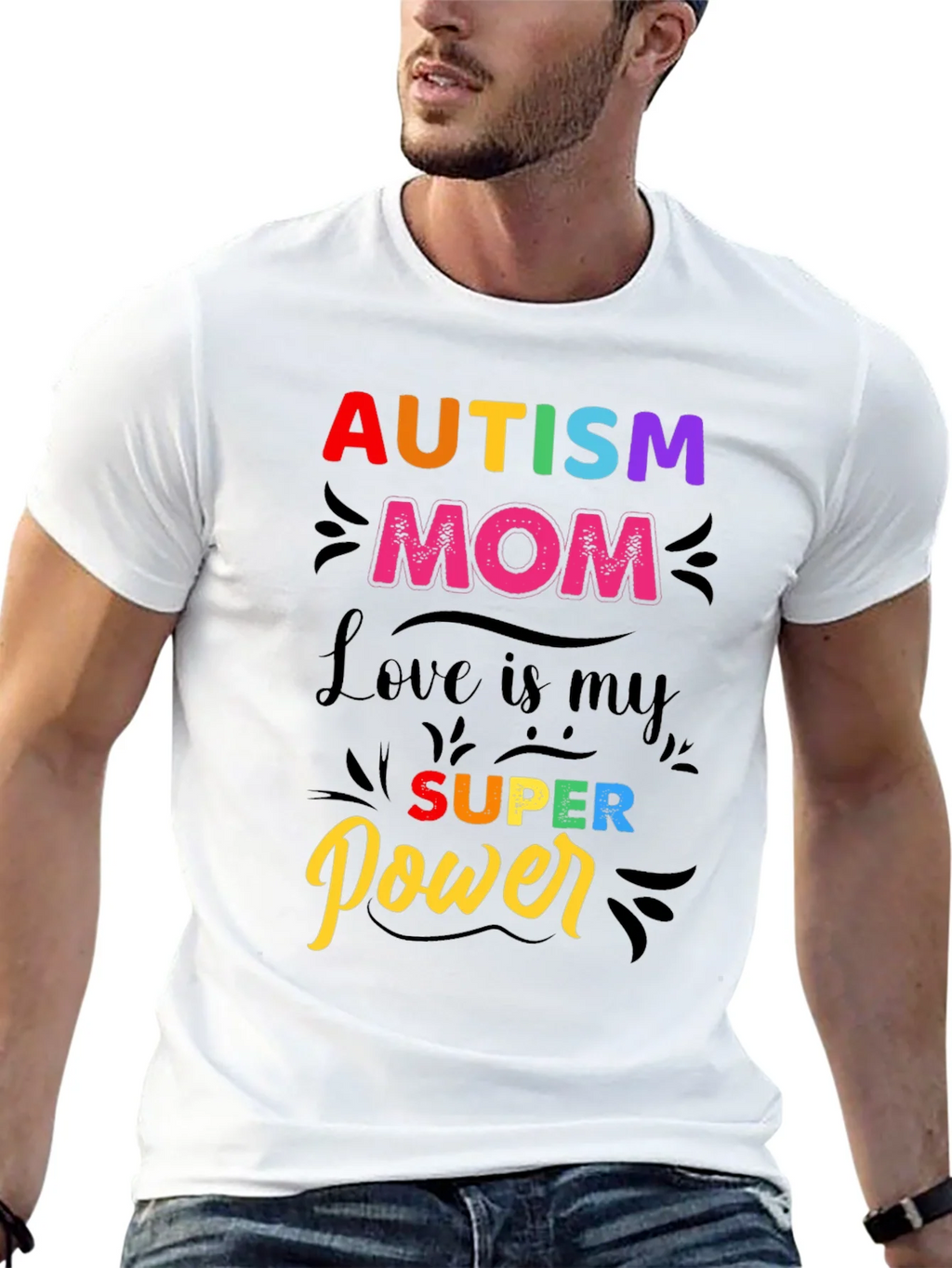 Autism Mom T-Shirt - Love is My Super Power! product image 4