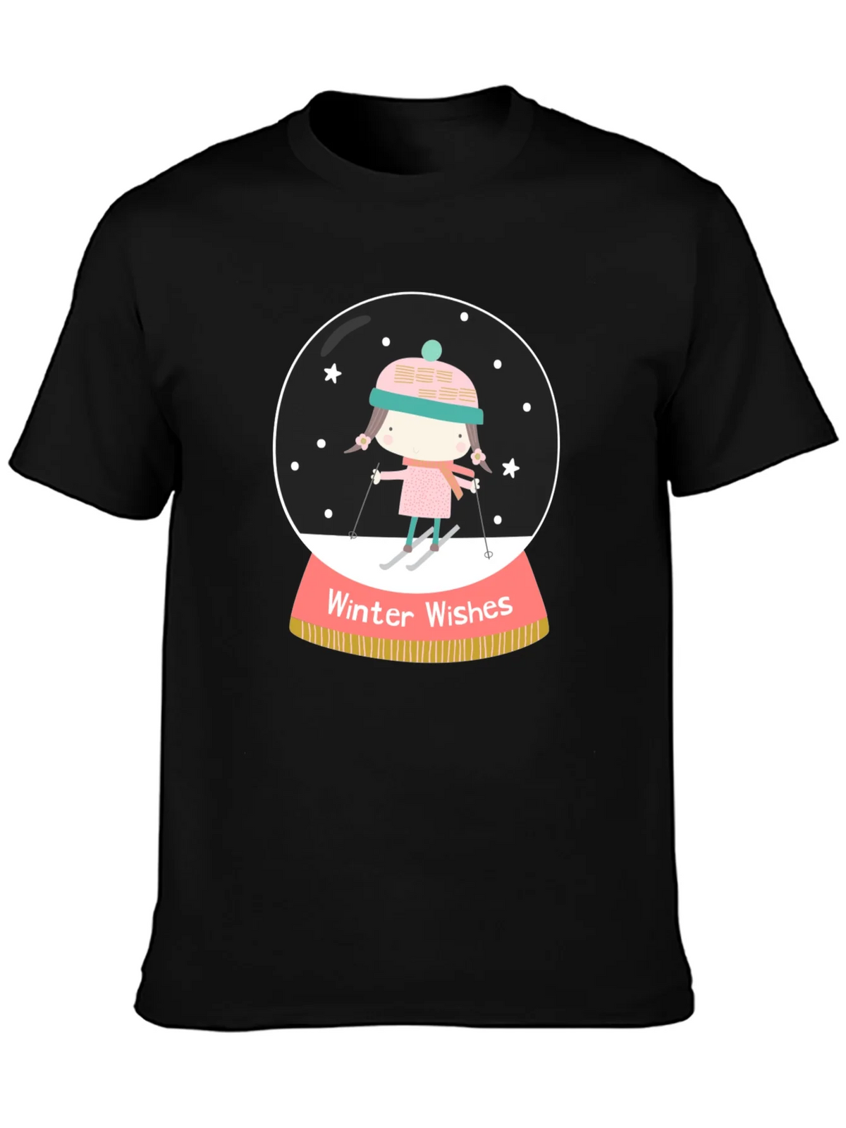 Winter Wishes Graphic Tee - Holiday Snow Globe Shirt product image 6