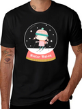 Winter Wishes Graphic Tee - Holiday Snow Globe Shirt product image 1
