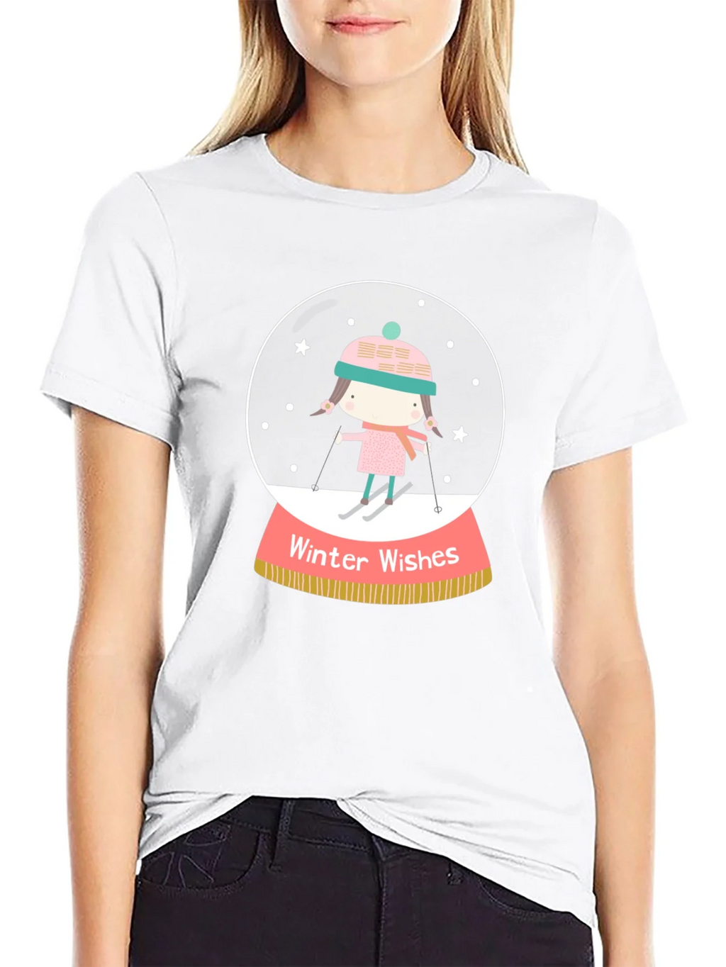 Winter Wishes Graphic Tee - Holiday Snow Globe Shirt product image 11