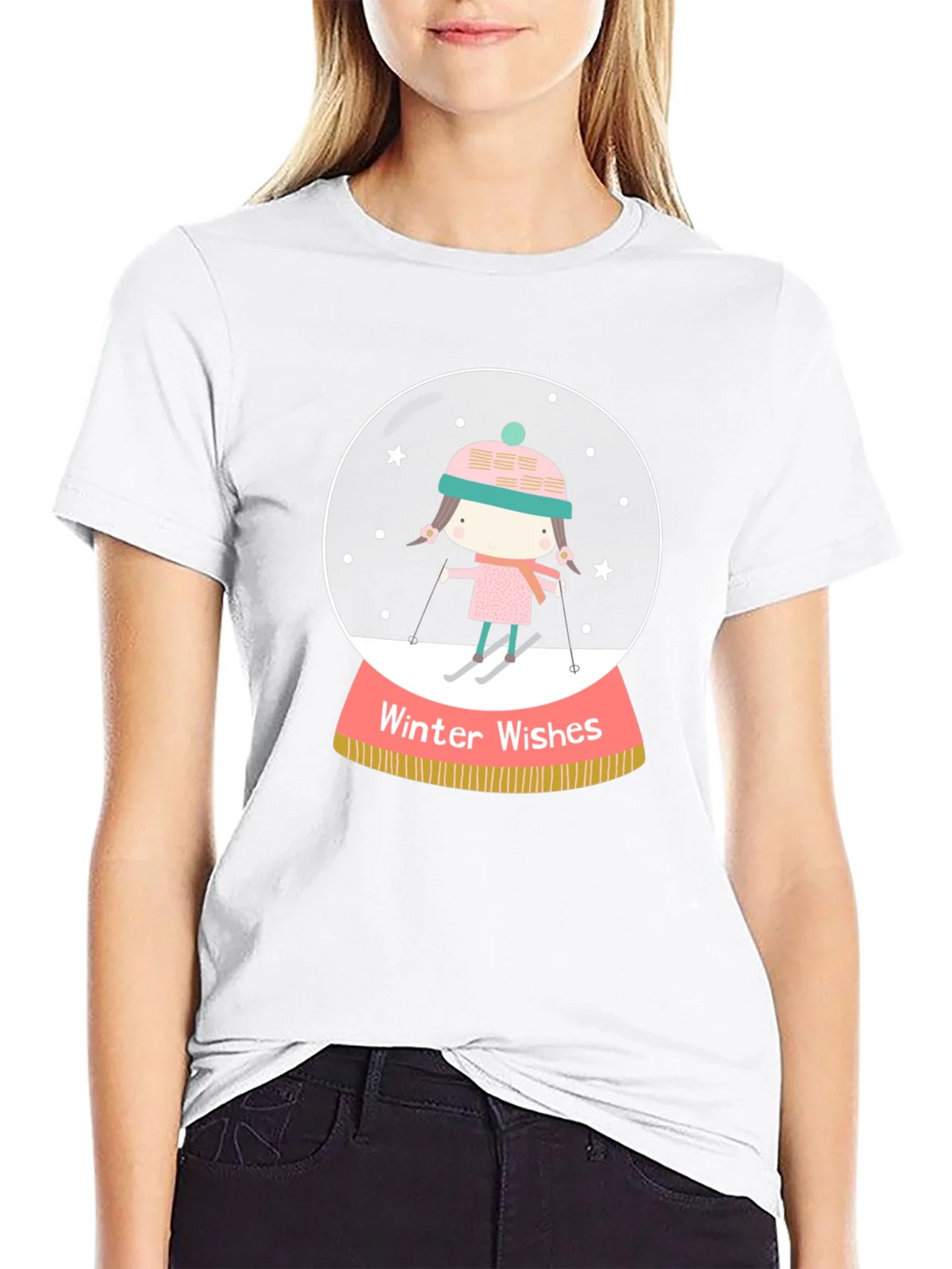 Winter Wishes Graphic Tee - Holiday Snow Globe Shirt product image 11