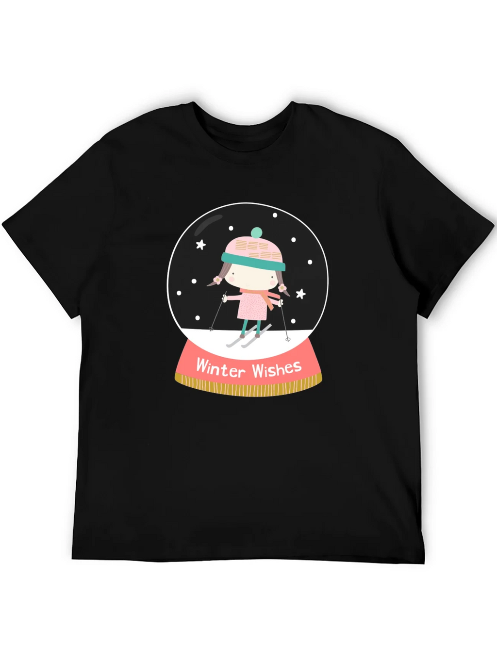 Winter Wishes Graphic Tee - Holiday Snow Globe Shirt product image 8