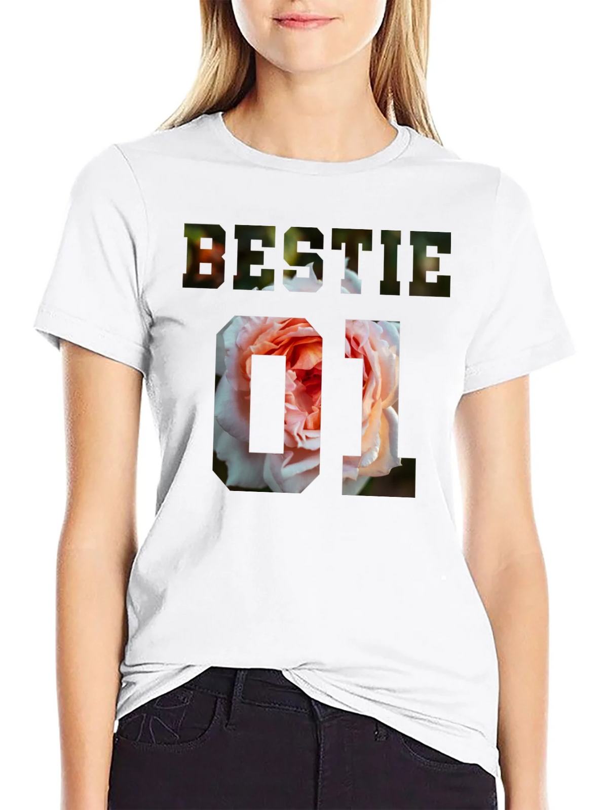 Bestie 01 Floral Graphic T-Shirt product image 11