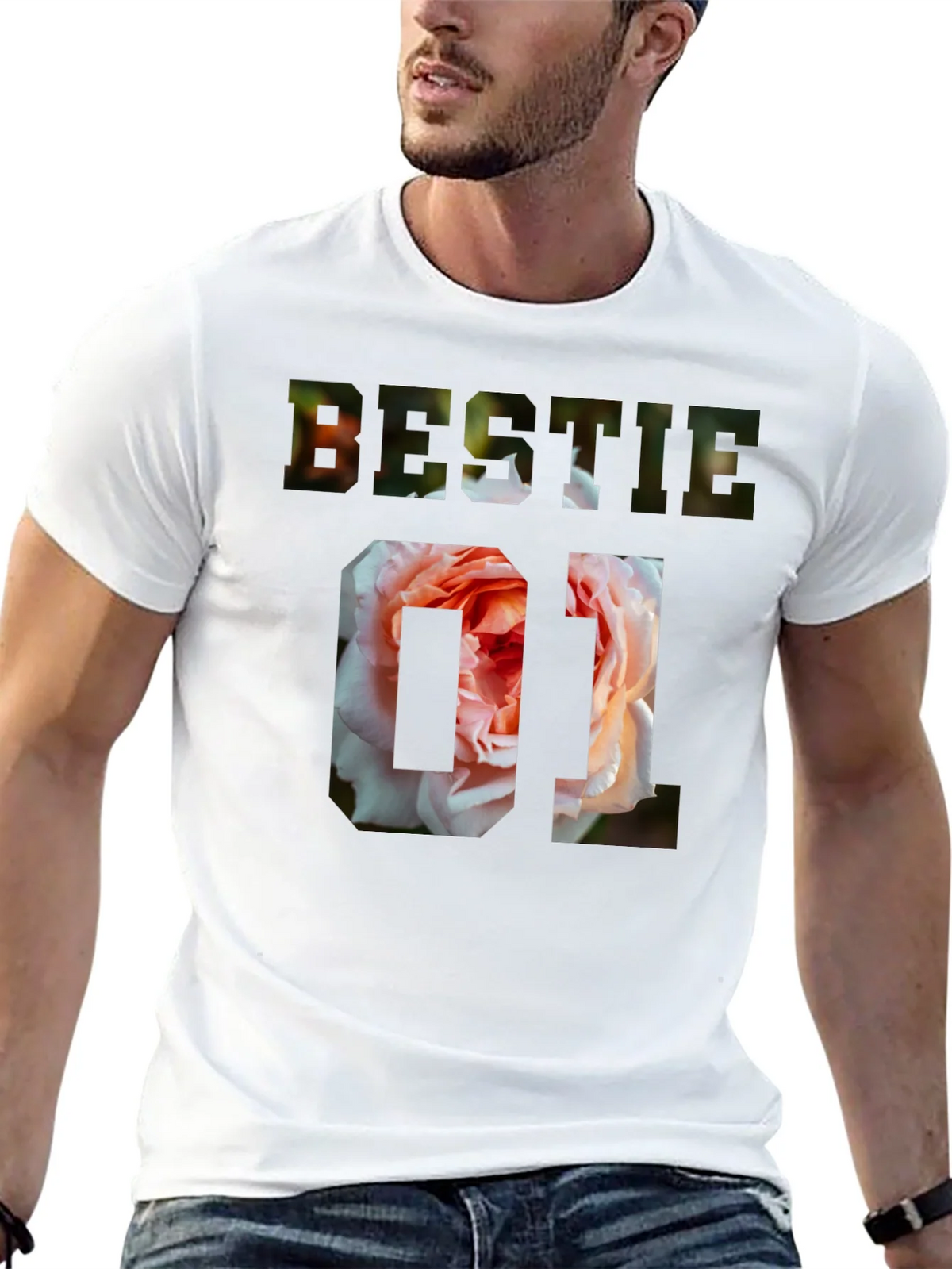 Bestie 01 Floral Graphic T-Shirt product image 4