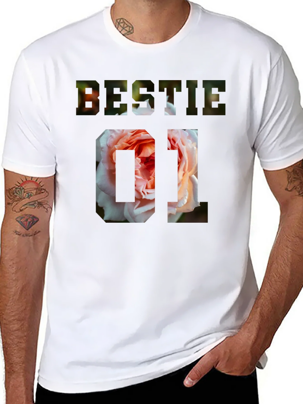 Bestie 01 Floral Graphic T-Shirt product image 10