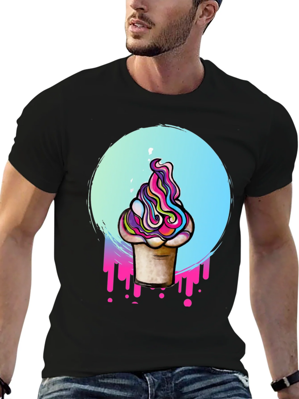 Vaporwave Ice Cream Graphic Tee - Retro Style product image 9