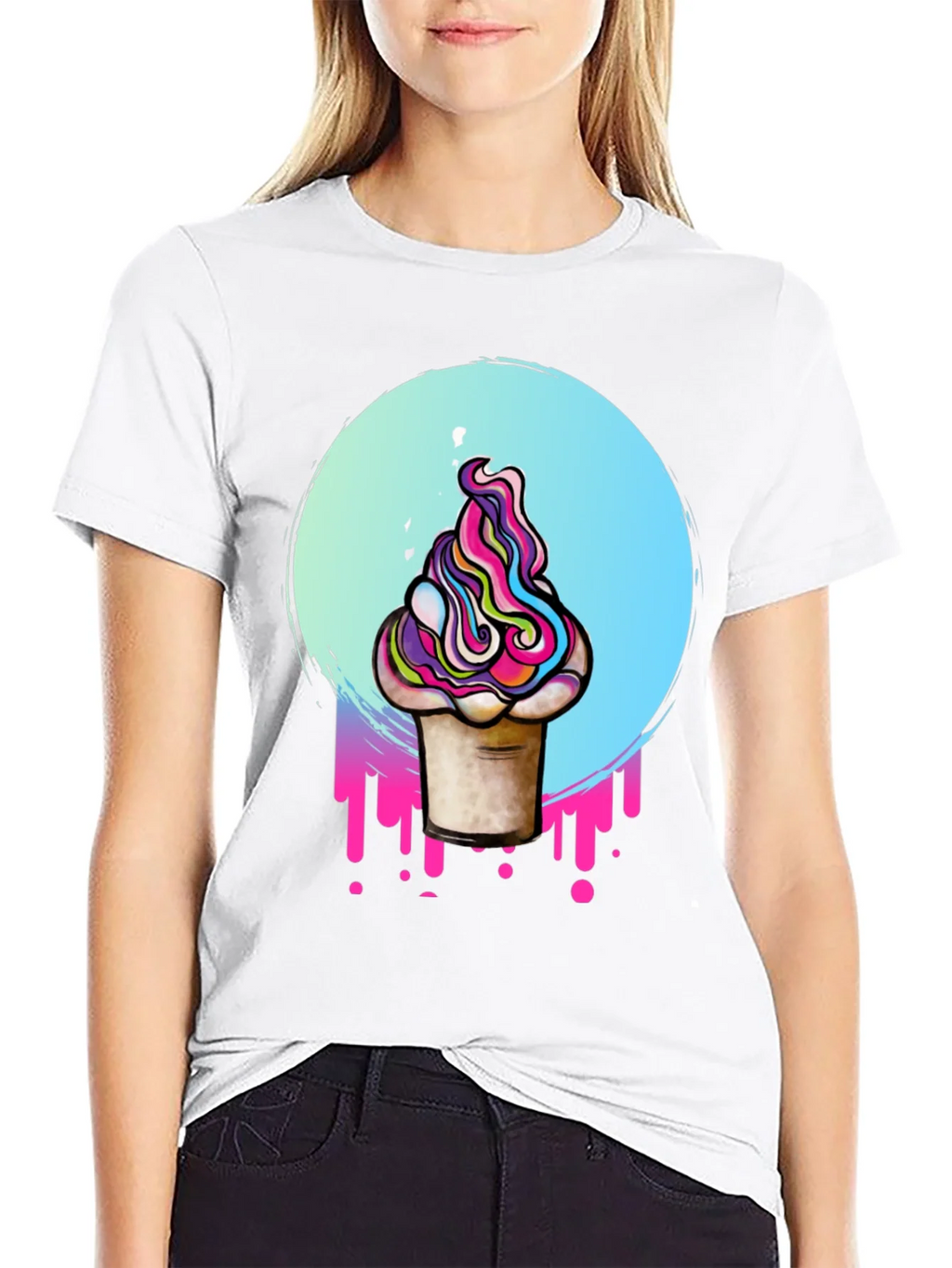 Vaporwave Ice Cream Graphic Tee - Retro Style product image 11